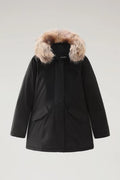 Woolrich Woman Luxury Arctic Parka with Detachable Fur Black