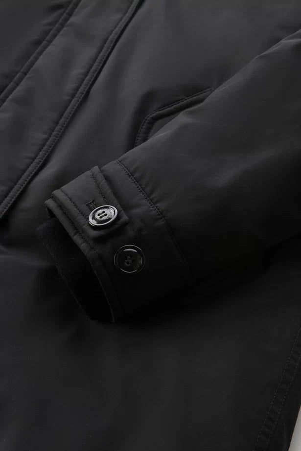 Woolrich Woman Long Parka with Cashmere Fur Black