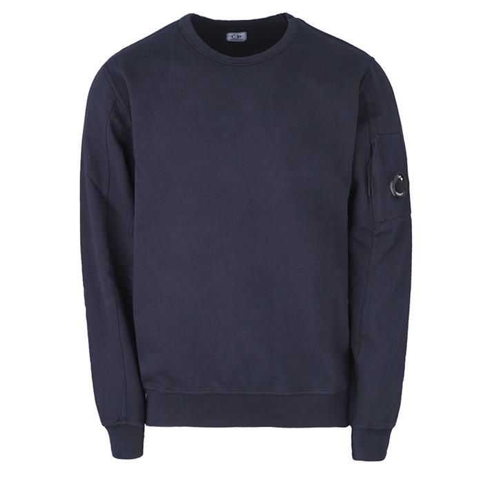 C.P. Company Sweatshirts Crew Neck Light Fleece Total Eclipse Navy