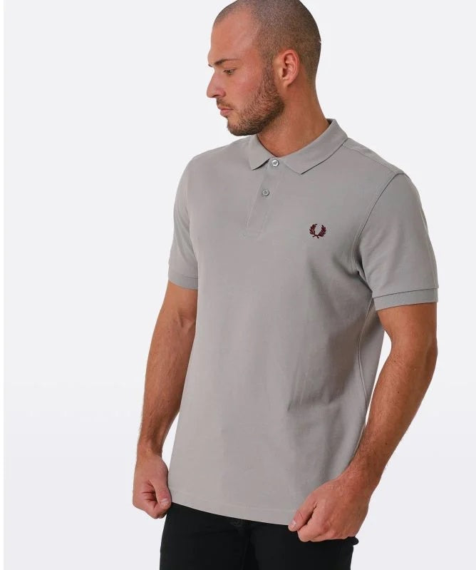 Fred Perry Slim Fit Plain Polo Limestone
