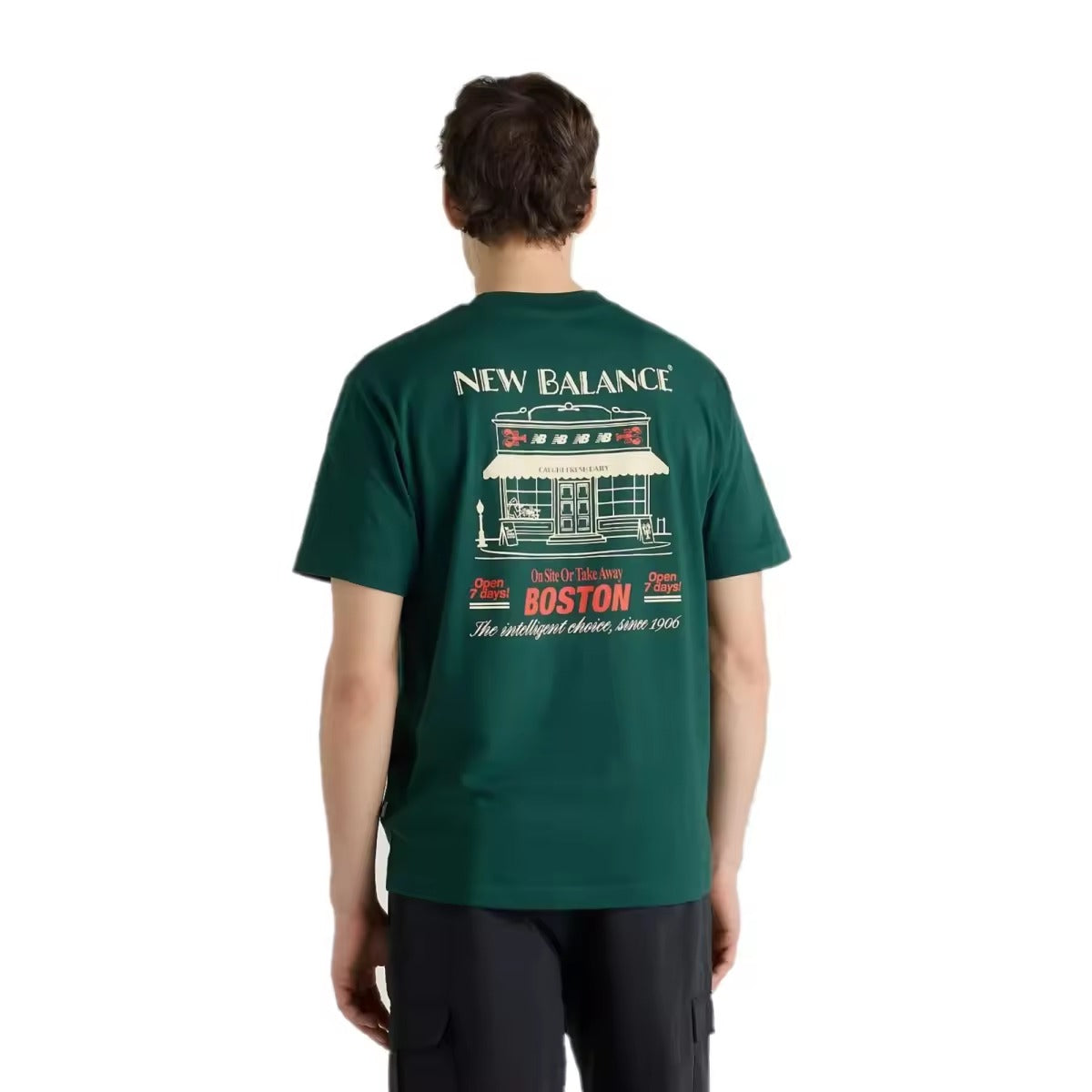 New Balance T-Shirt Grab a Bite Boston MT62S7YP Nordic Green