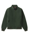 Fred Perry Made In England Waxed Harrington Jacket Night Green