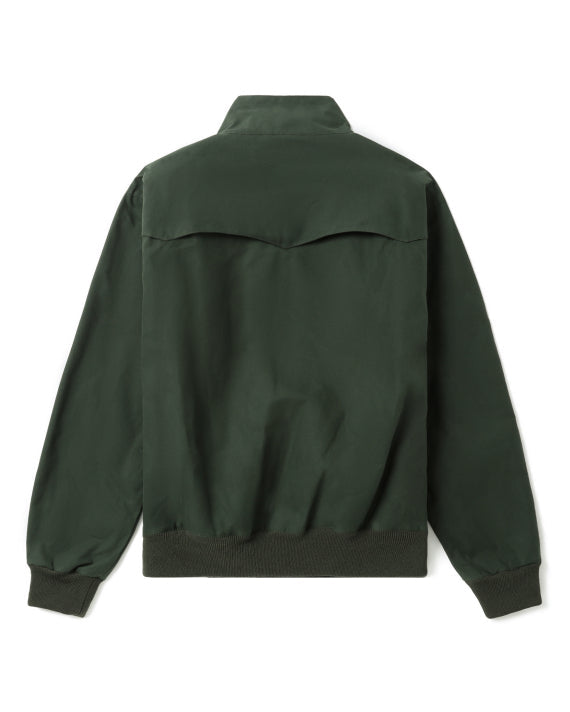 Fred Perry Made In England Waxed Harrington Jacket Night Green