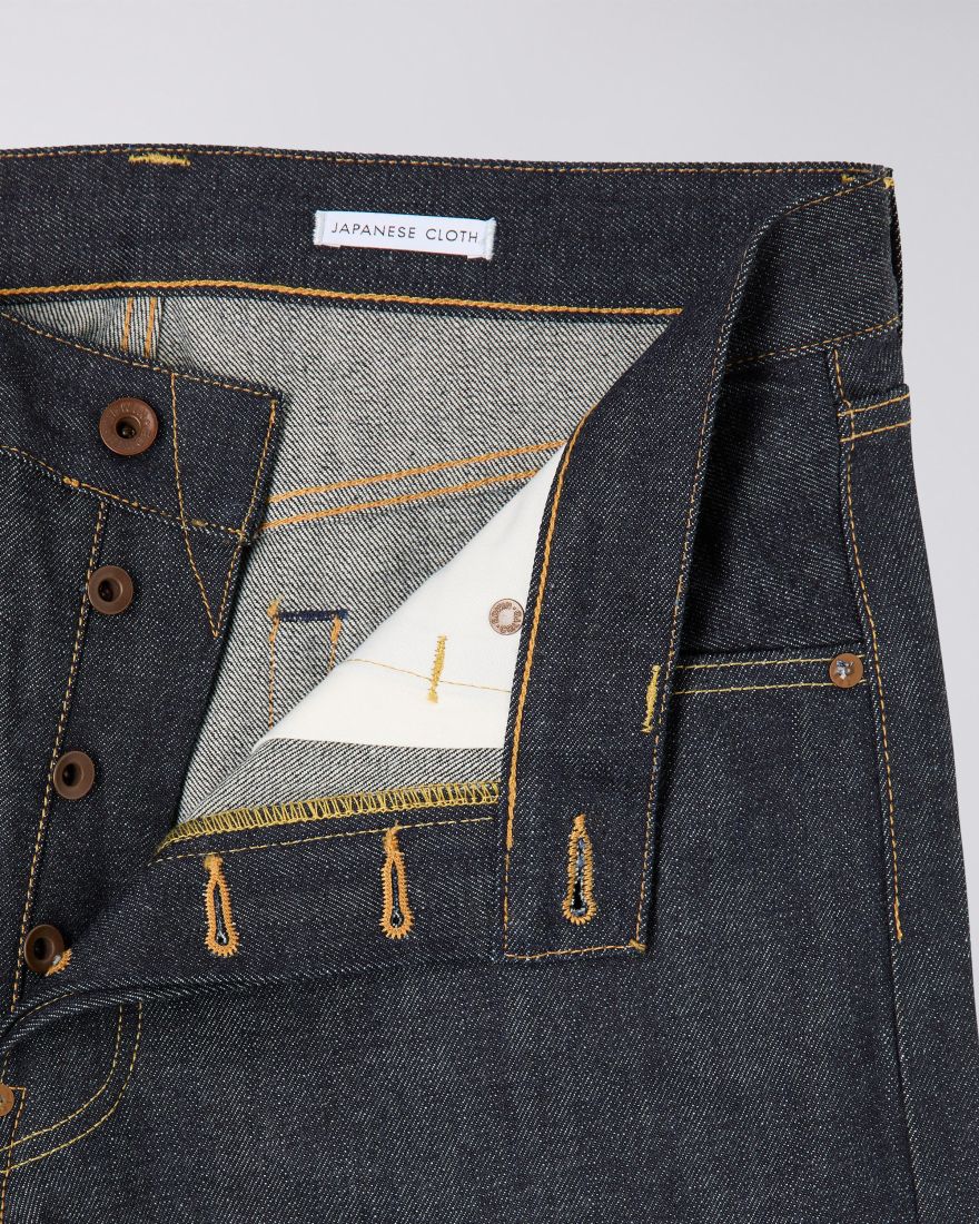 Edwin Nashville Red Listed Selvage Denim 14oz 100% Cotton Blue Unwashed