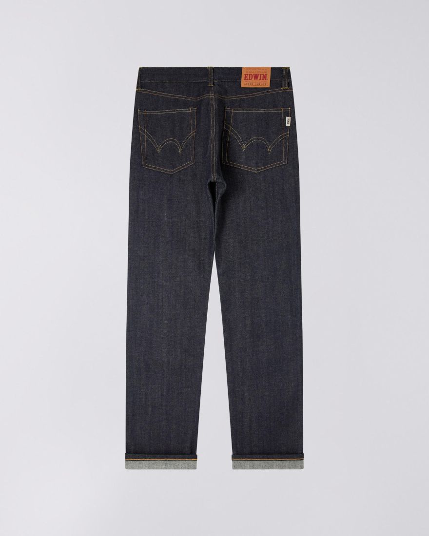 Edwin Nashville Red Listed Selvage Denim 14oz 100% Cotton Blue Unwashed