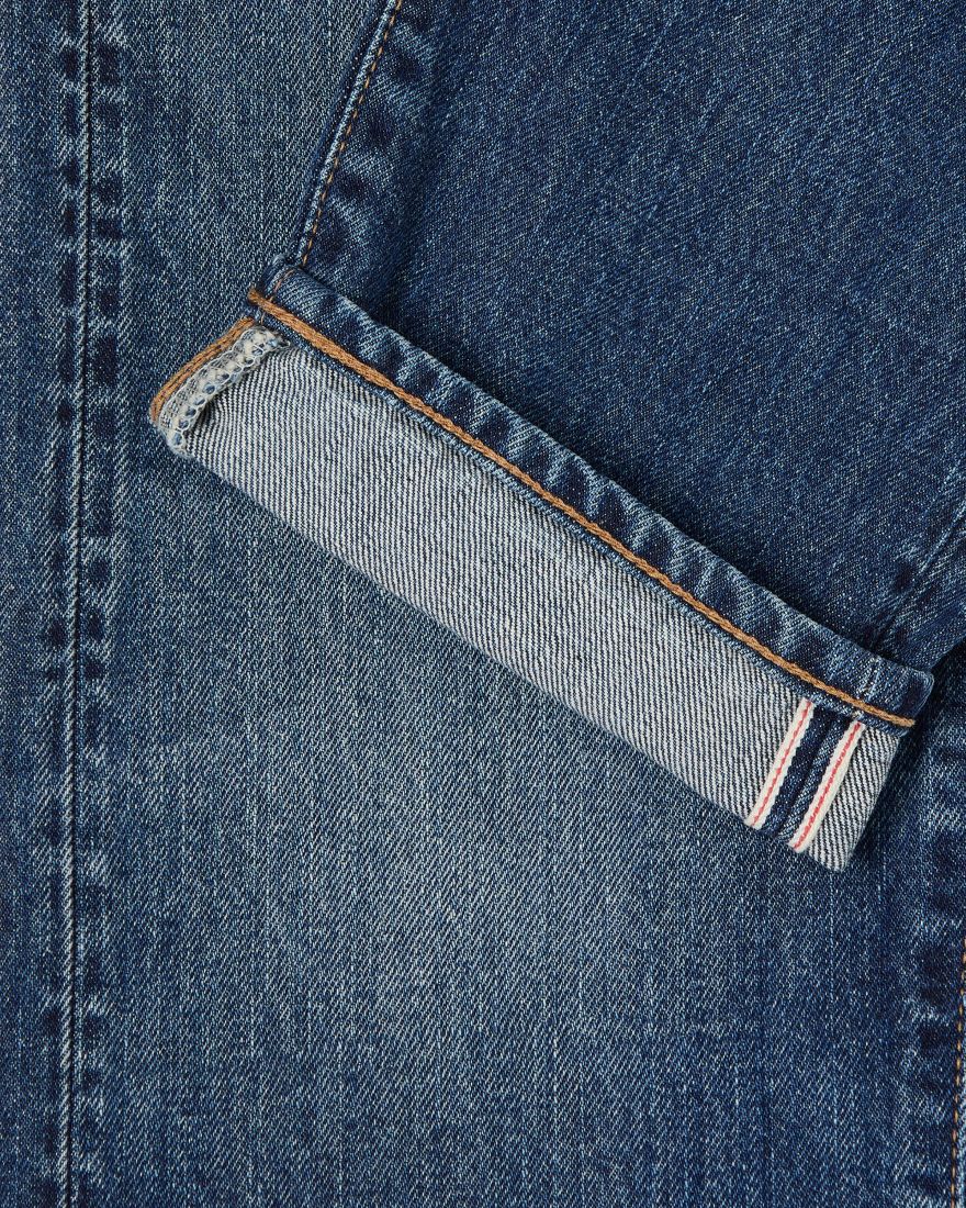 Edwin Slim Tapered Jeans L32 Blue Dark Used Made in Japan