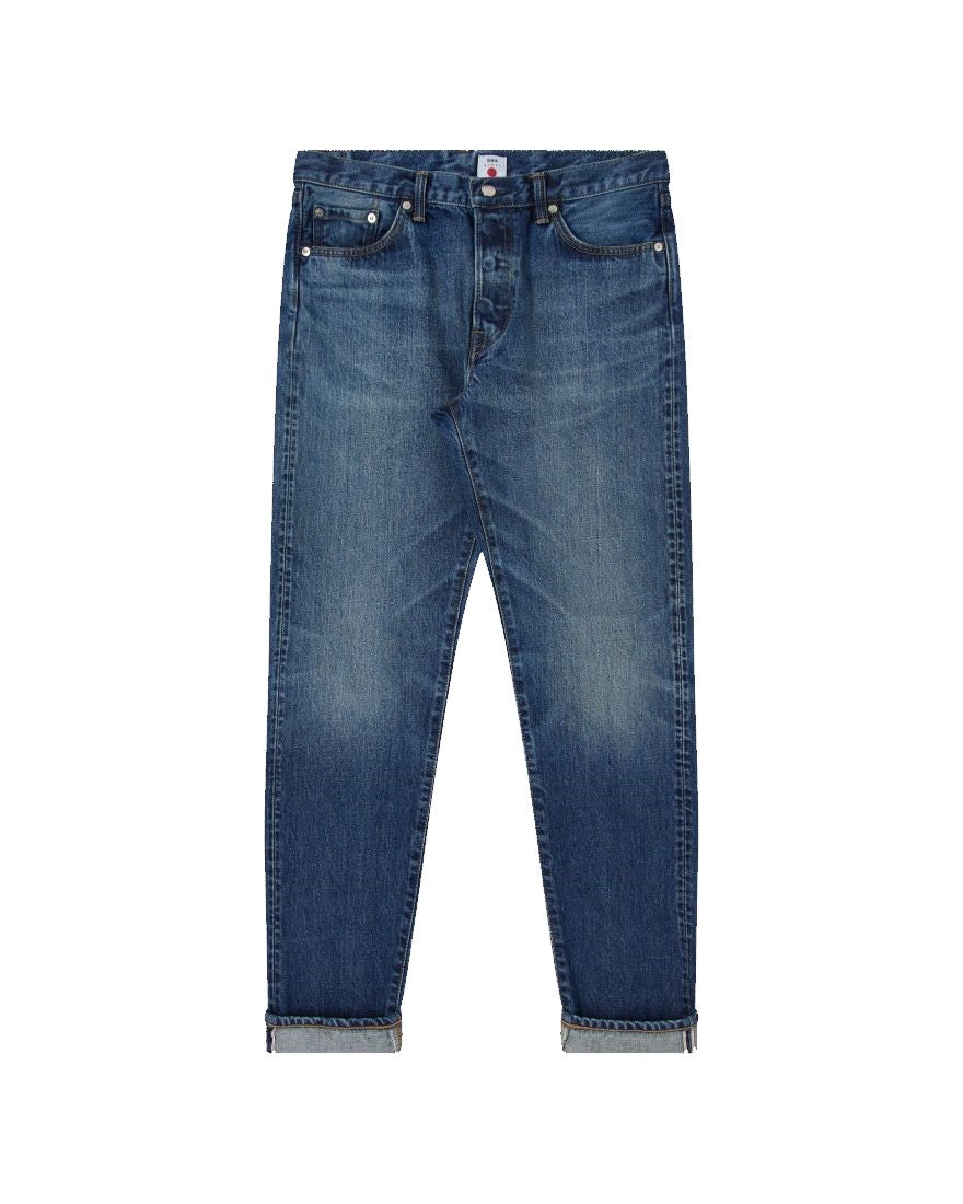 Edwin Slim Tapered Jeans L32 Blue Dark Used Made in Japan