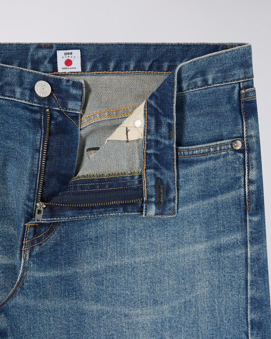 Edwin Regular Tapered Jeans L32 Blue Mid Used