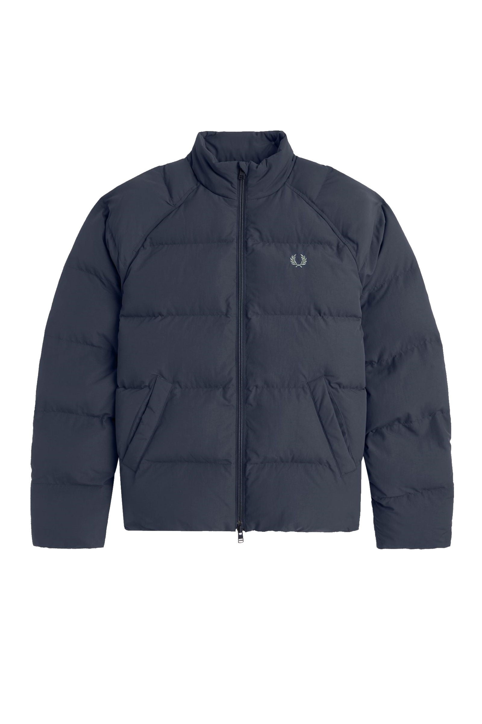 Fred Perry Raglan Sleeve Padded Jacket Dark Airforce