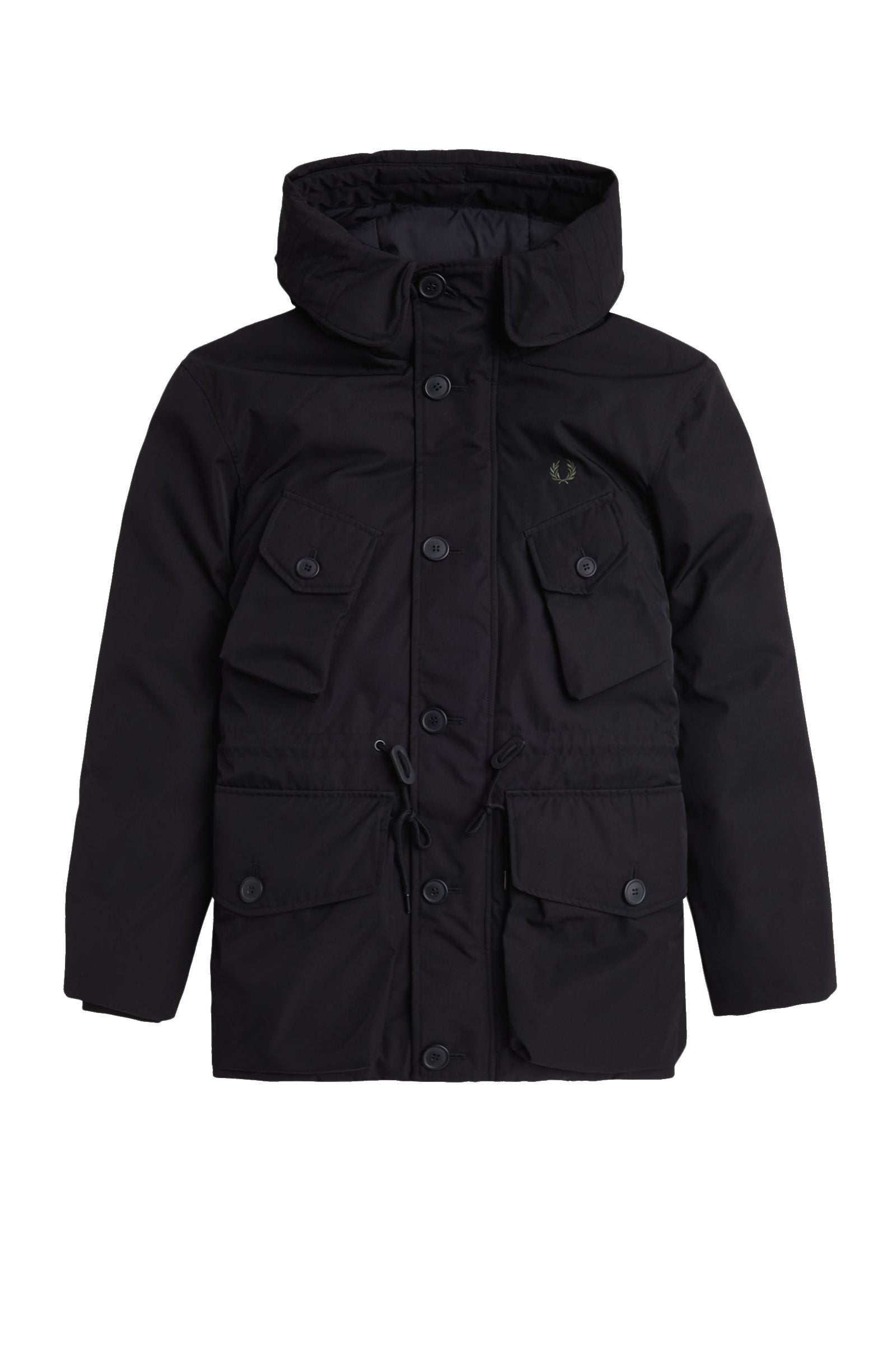 Fred Perry Patch Pocket Puffer Jacket Black