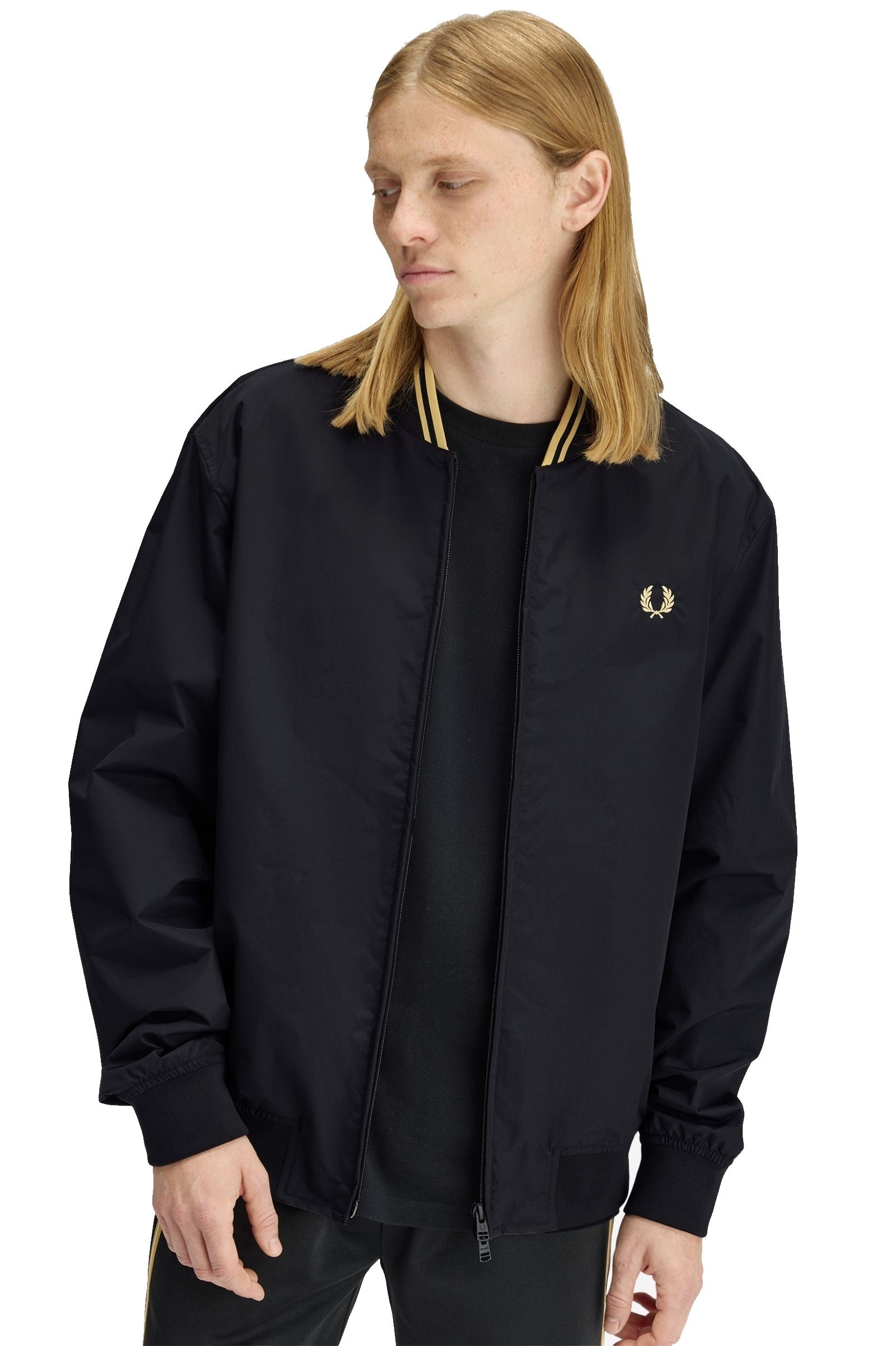 Fred Perry Brentham Bomber Jacket Black