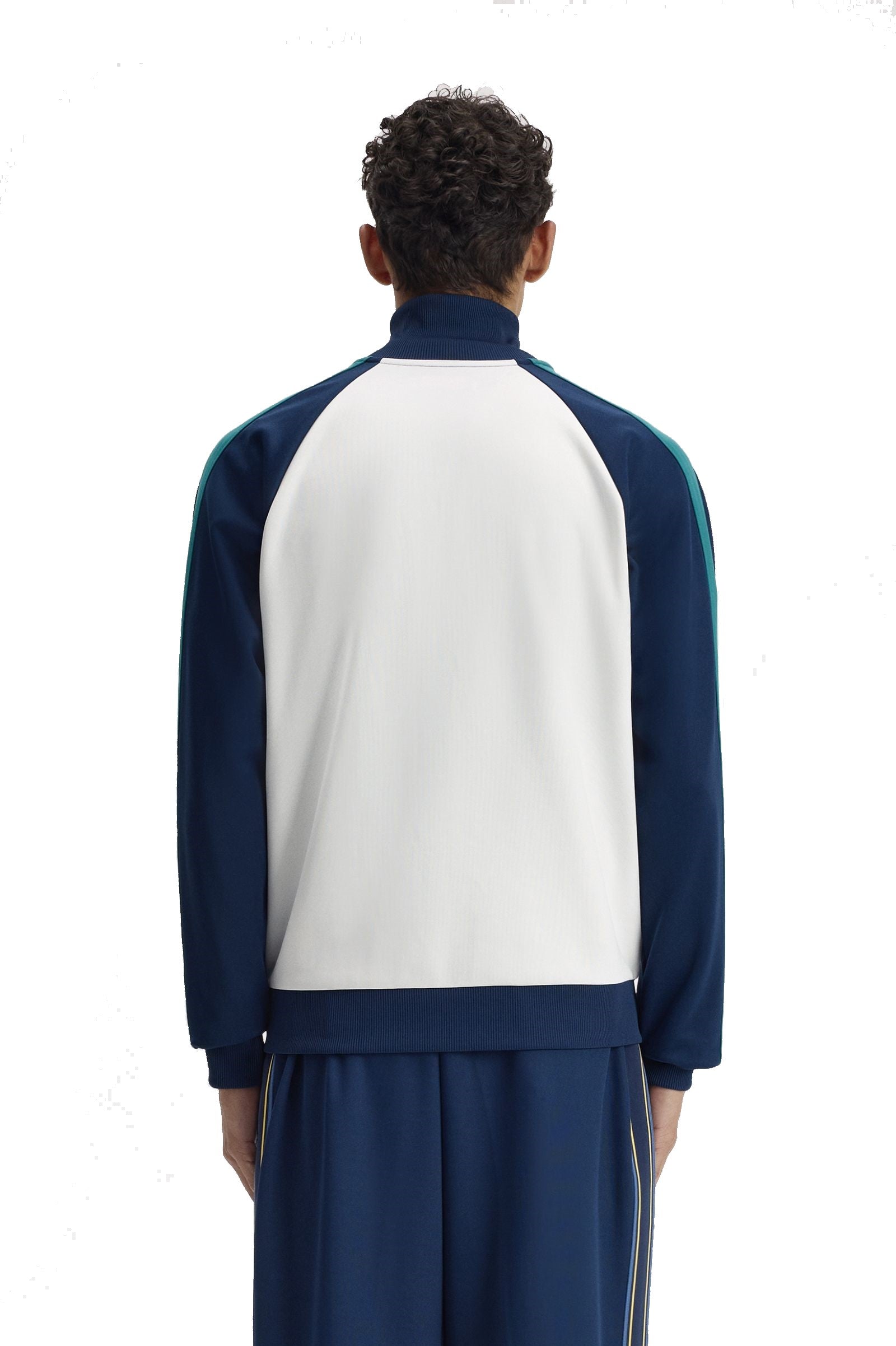 Fred Perry Contrast Sleeve Track Jacket Snow White