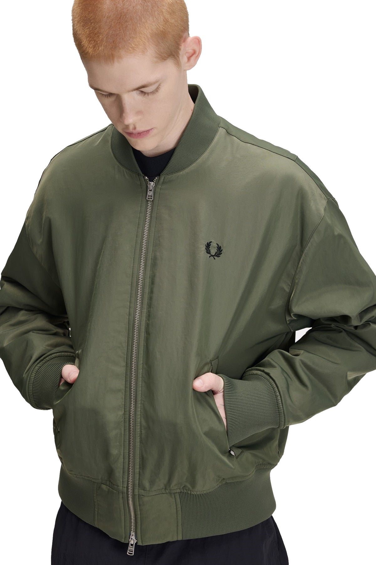 Fred Perry Chaqueta Bomber Tenis Acolchada Verde