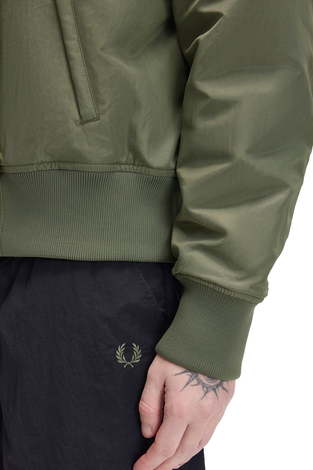 Fred Perry Chaqueta Bomber Tenis Acolchada Verde