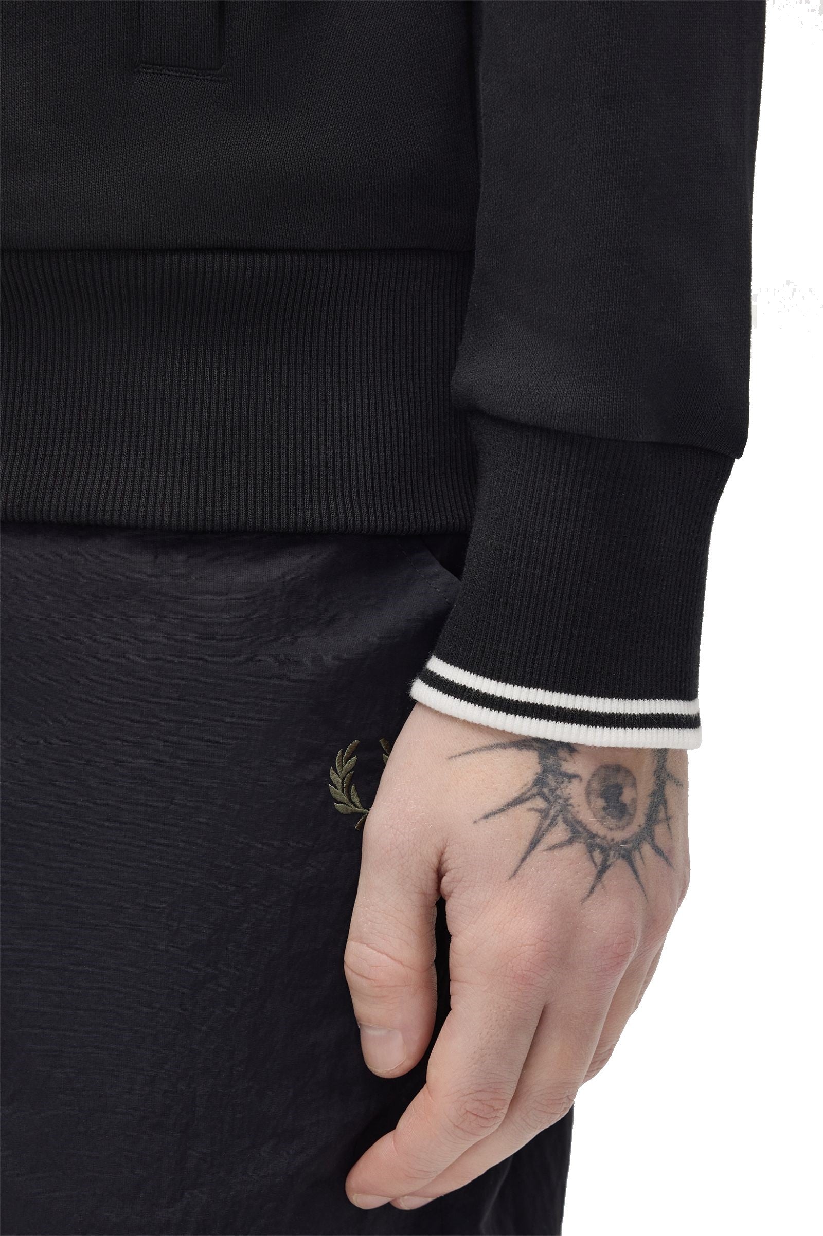 Fred Perry Zip Through Sweatshirt J3340 Black