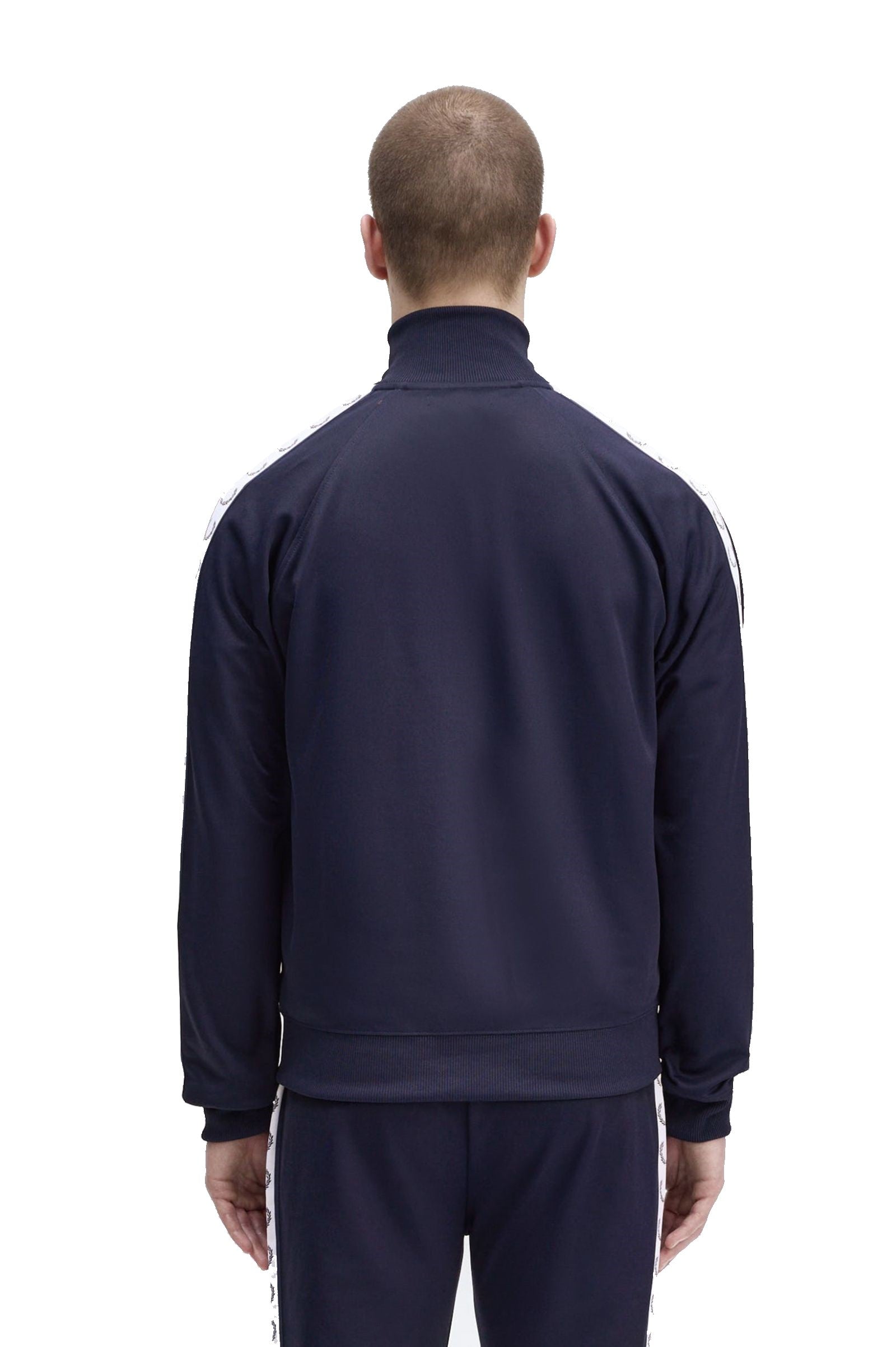 Fred Perry Taped Track Jacket 4620 Carbon Blue