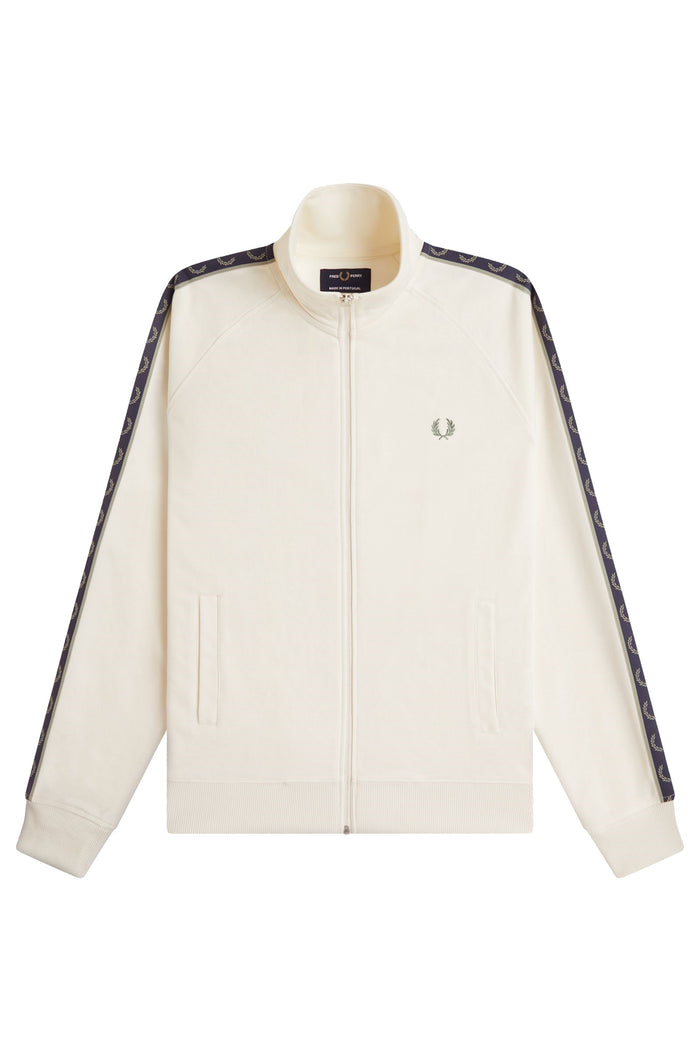 Fred Perry Contrast Tape Track Jacket J5557 Ecru