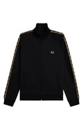 Fred Perry Contrast Tape Track Jacket Black / Champagne