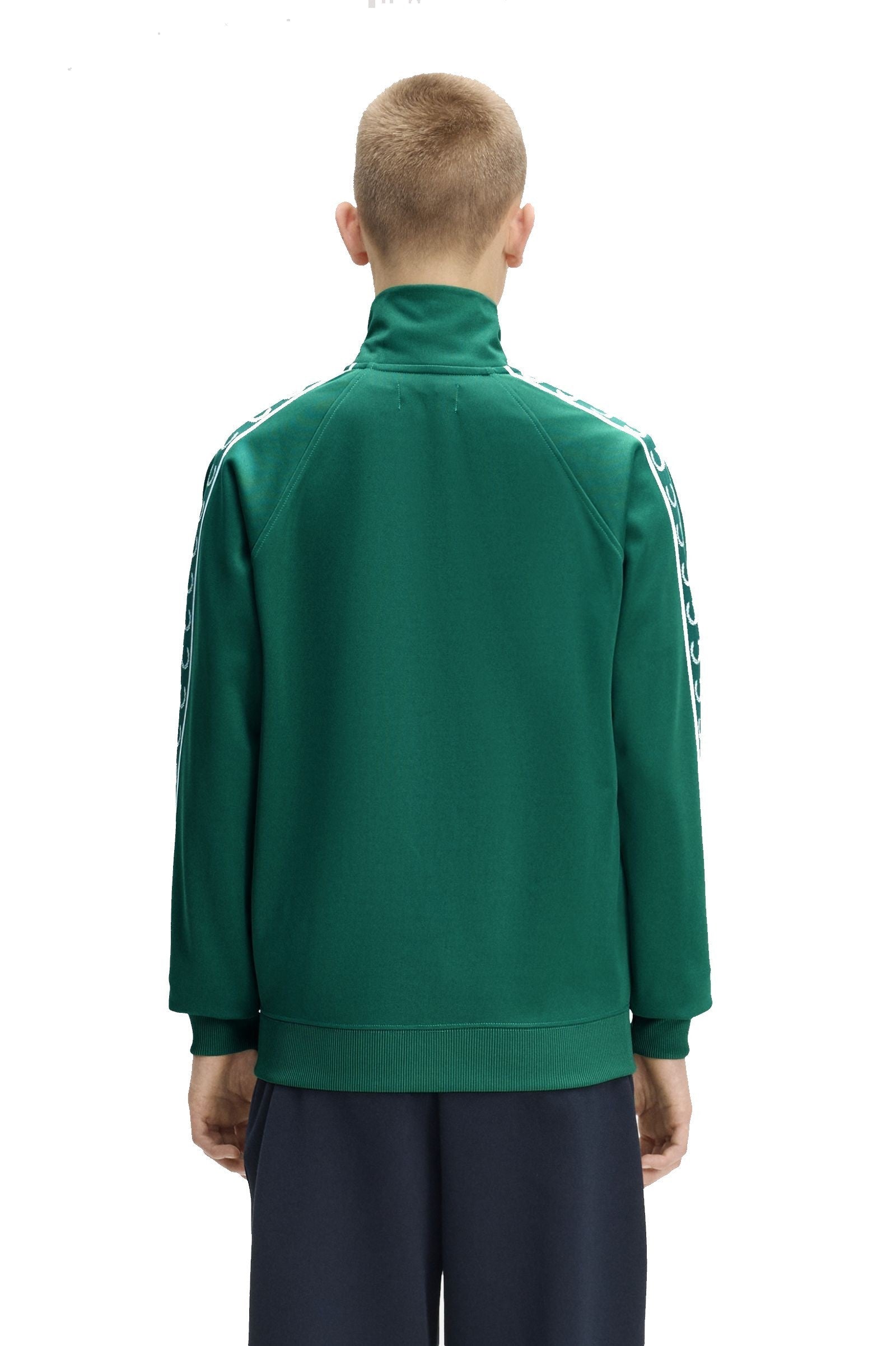 Fred Perry Contrast Tape Track Jacket Sport Green