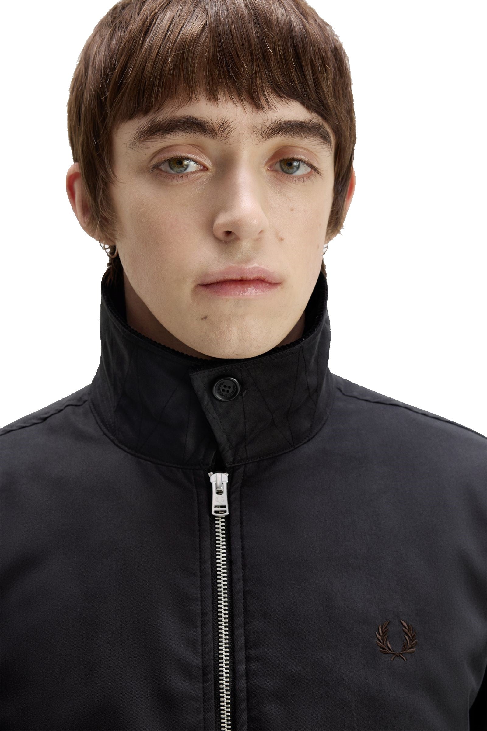 Fred Perry Cotton Caban Jacket Black