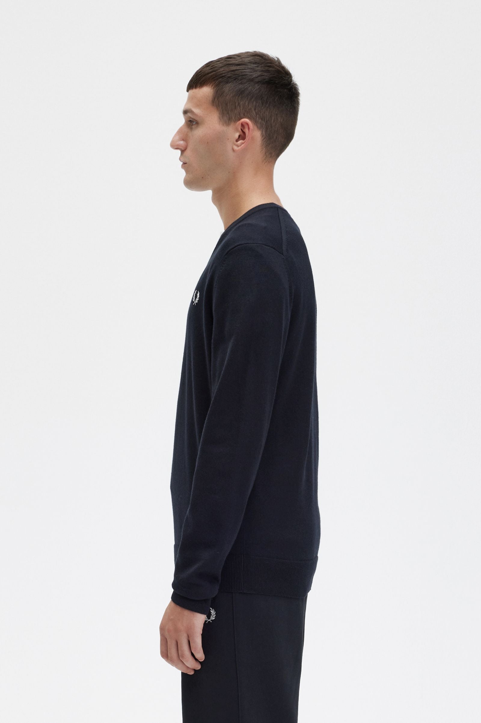 Fred Perry Classic V Neck Jumper Black