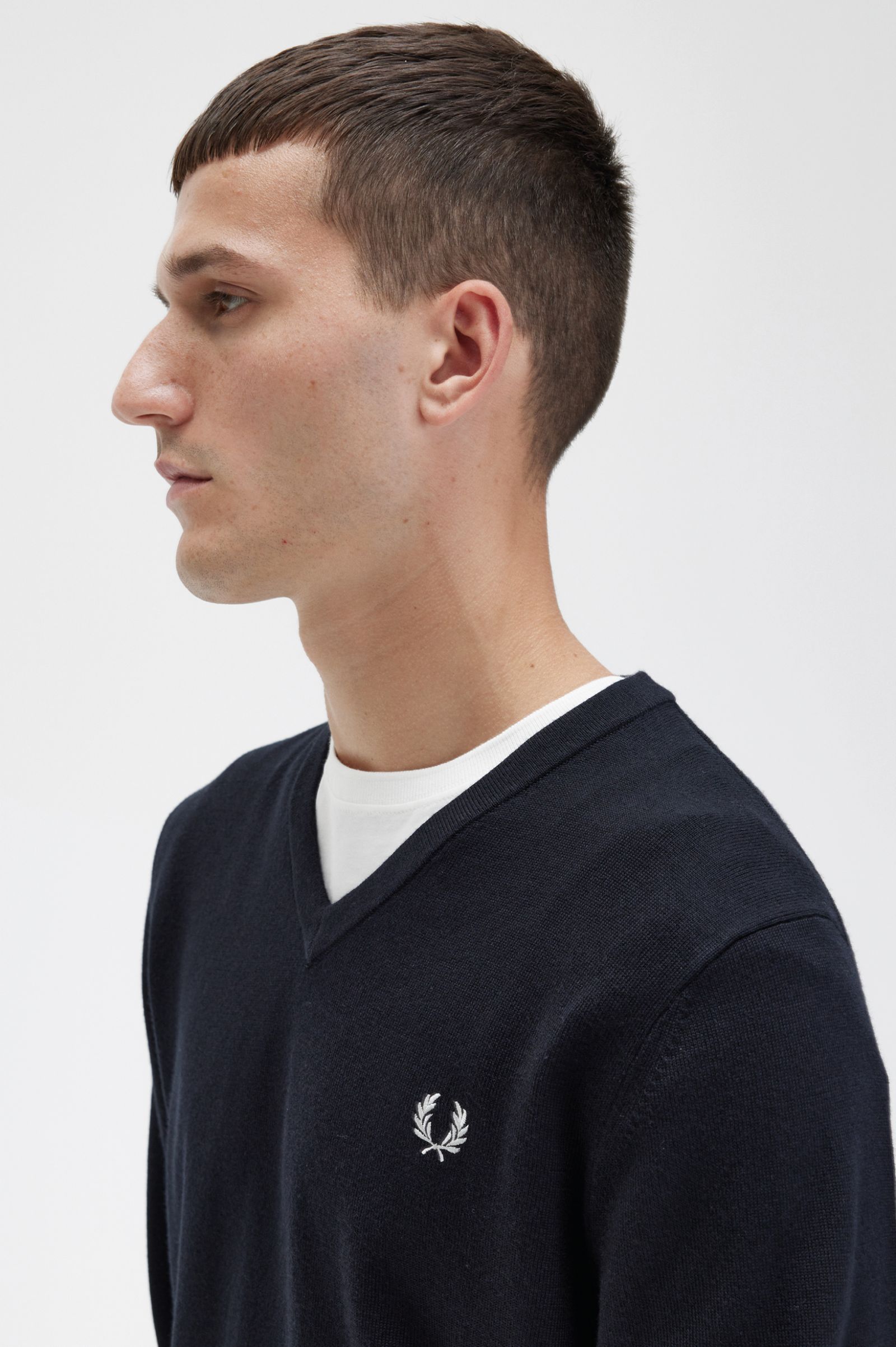Fred Perry Classic V Neck Jumper Black