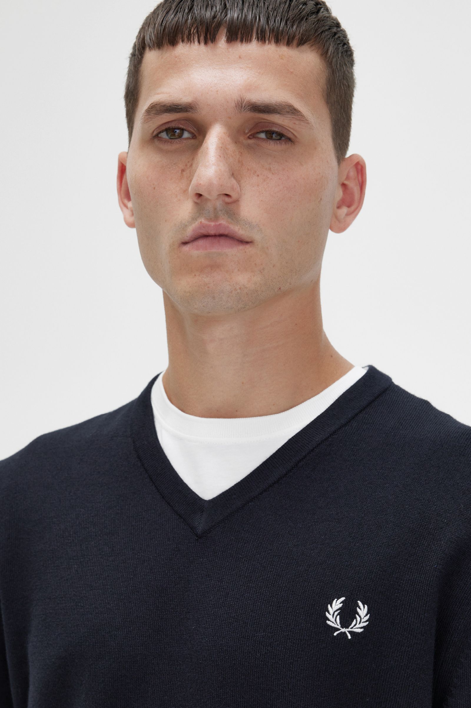 Fred Perry Classic V Neck Jumper Black