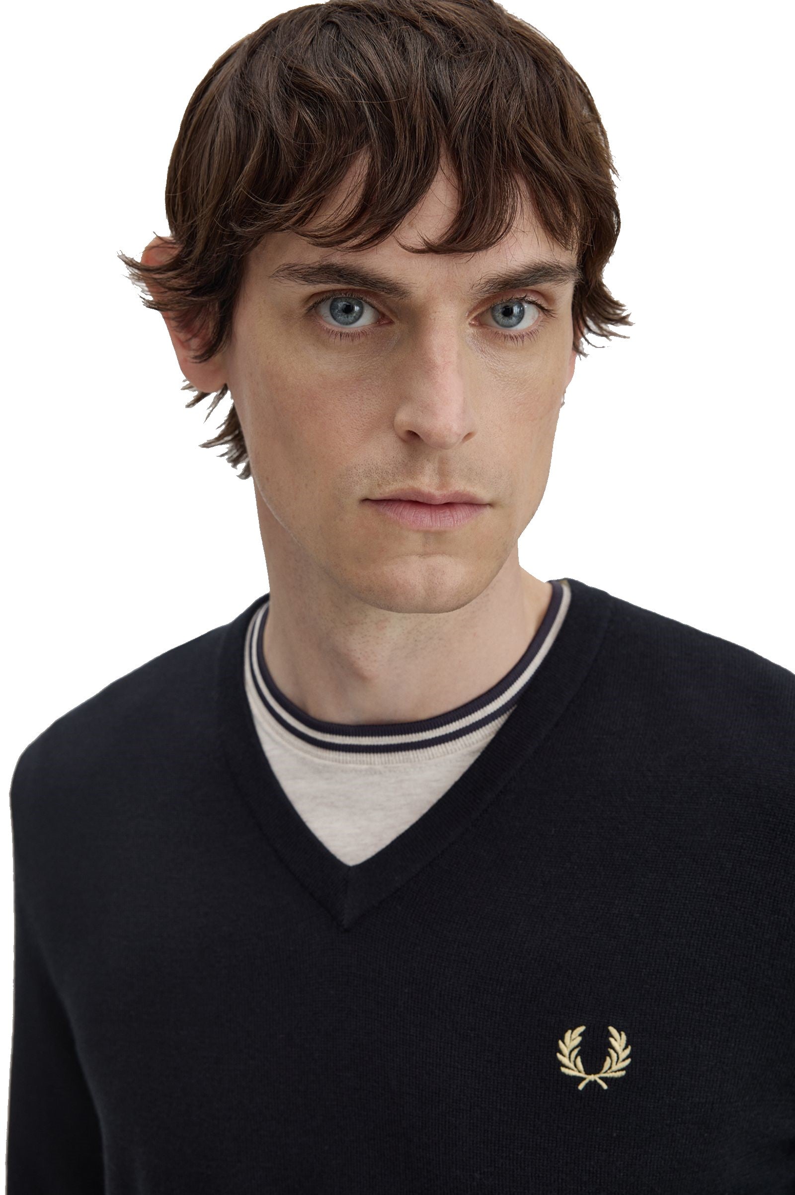 Fred Perry Classic V Neck Jumper Black