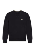 Fred Perry Classic V Neck Jumper Black