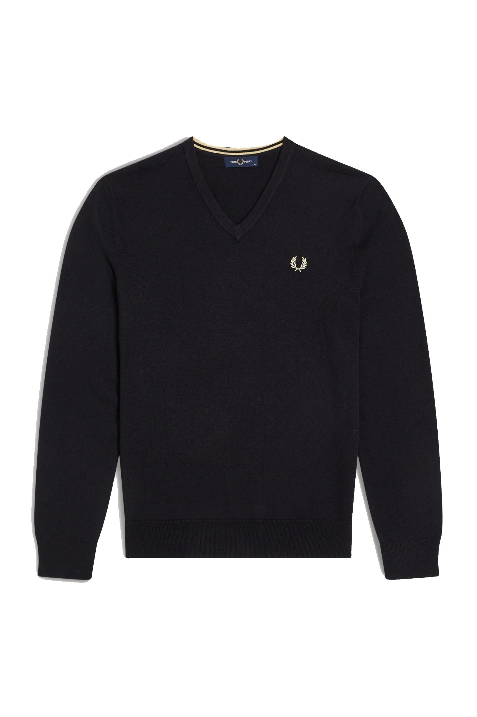 Fred Perry Classic V Neck Jumper Black