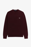Fred Perry Classic Crew Neck Jumper Oxblood