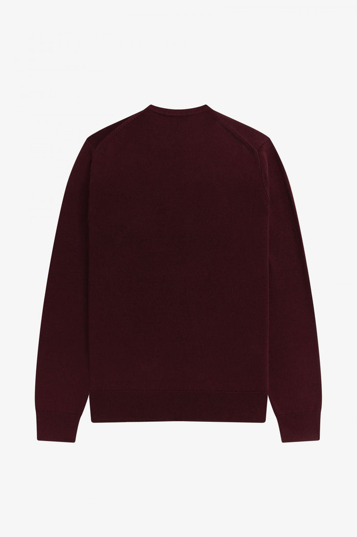 Fred Perry Classic Crew Neck Jumper Oxblood