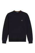 Fred Perry Classic Crew Neck Jumper Navy / Ocre