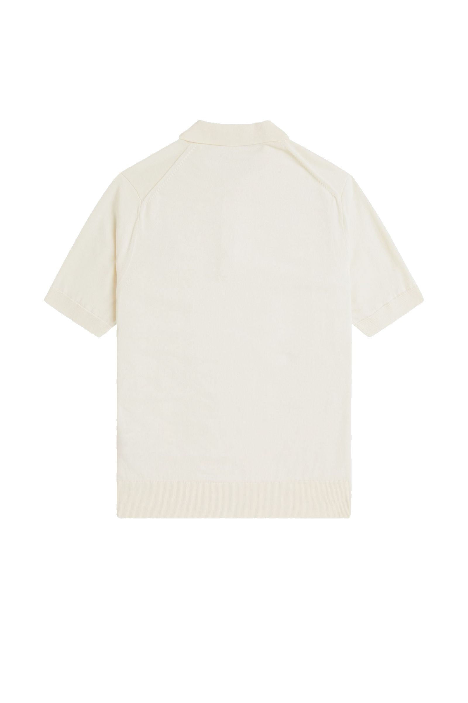 Fred Perry Long Staple Cotton Knitted Shirt Ecru