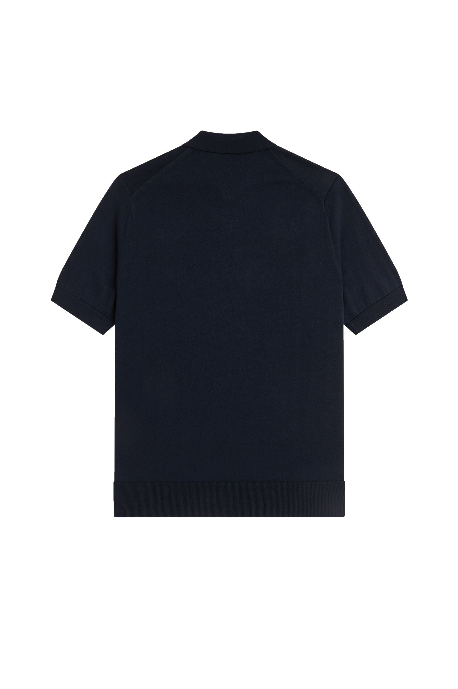 Fred Perry Long Staple Cotton Knitted Shirt Navy