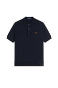 Fred Perry Long Staple Cotton Knitted Shirt Navy