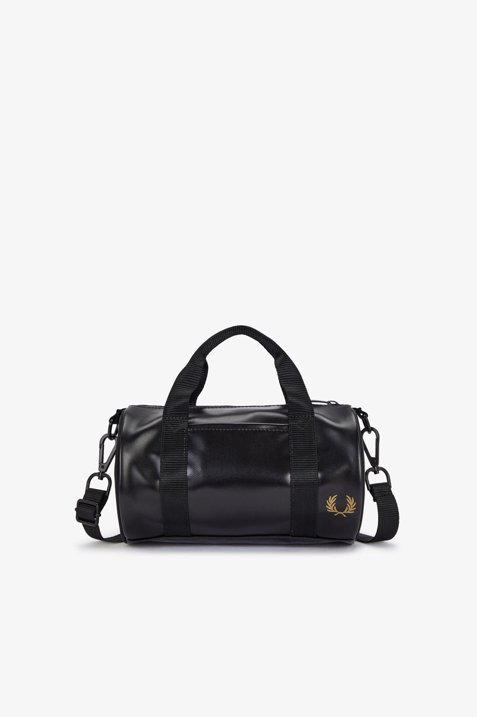 Fred Perry Tonal Classic Mini Barrel Bag Black / Gold