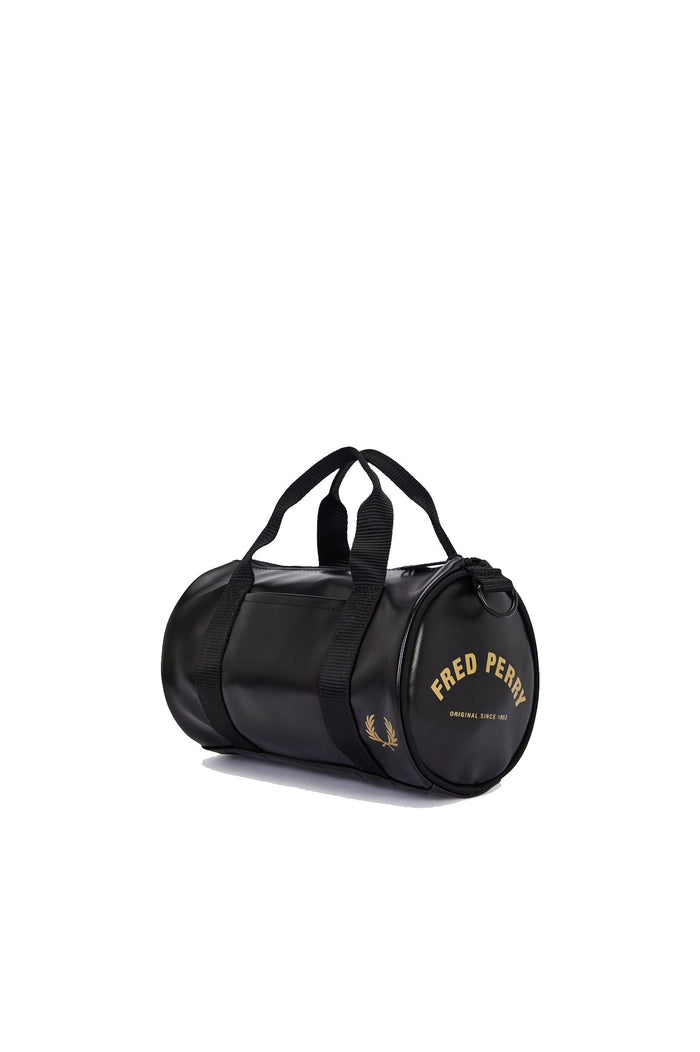 Fred Perry Tonal Classic Mini Barrel Bag Black / Gold