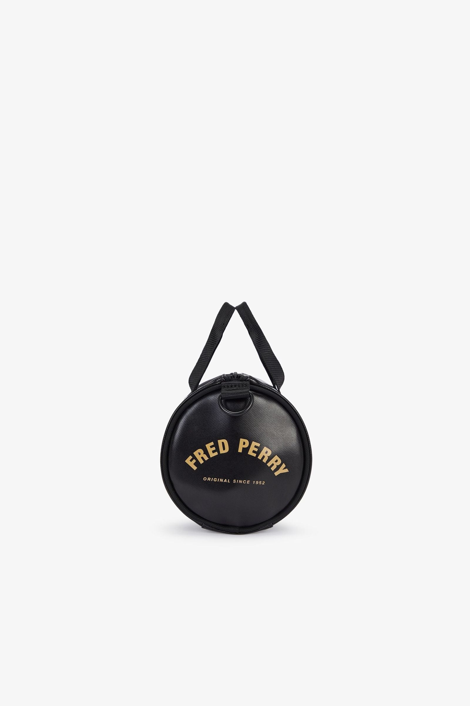 Fred Perry Tonal Classic Mini Barrel Bag Black / Gold