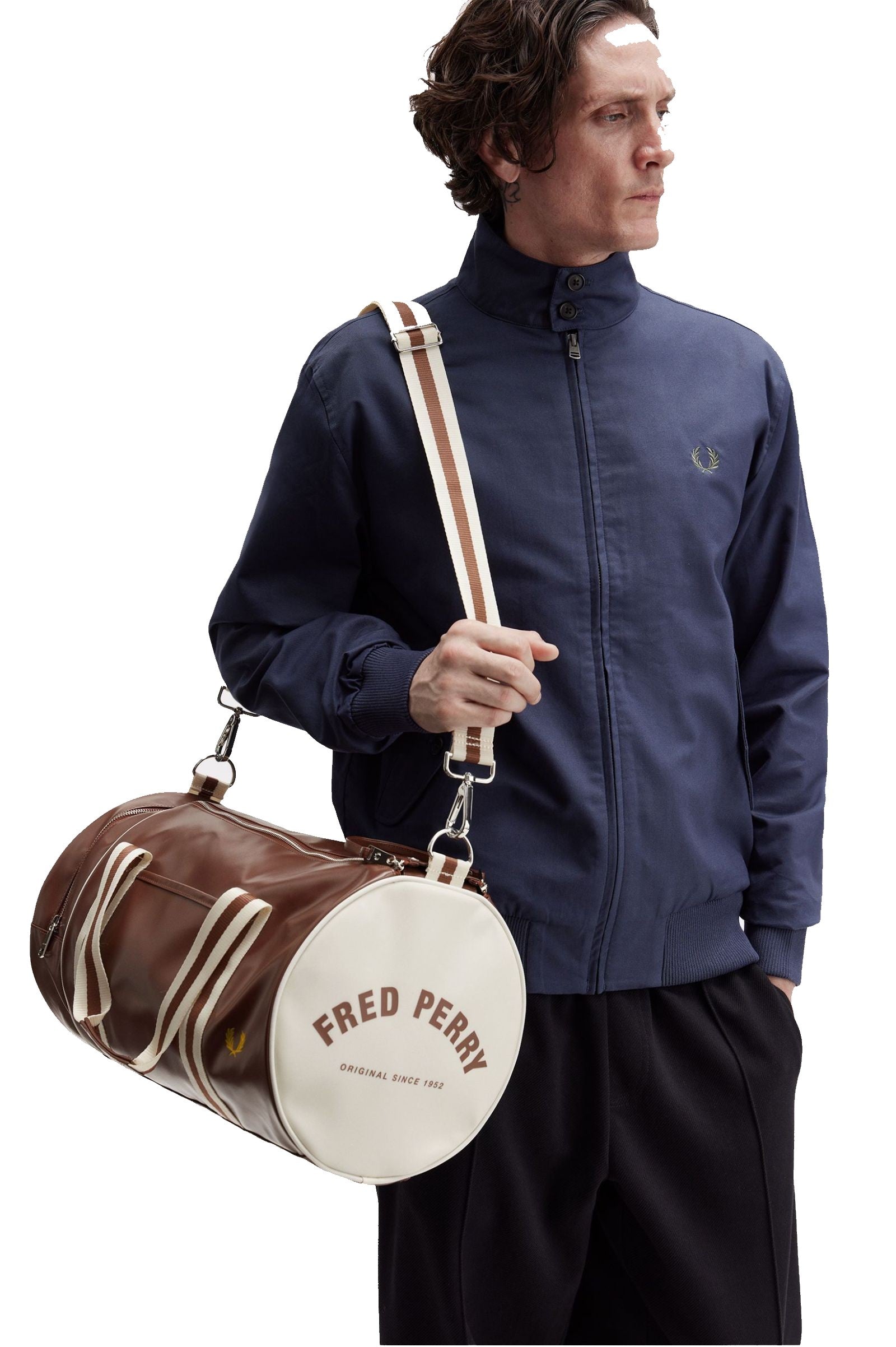 Fred Perry Classic Barrel Bag Tan / Ecru
