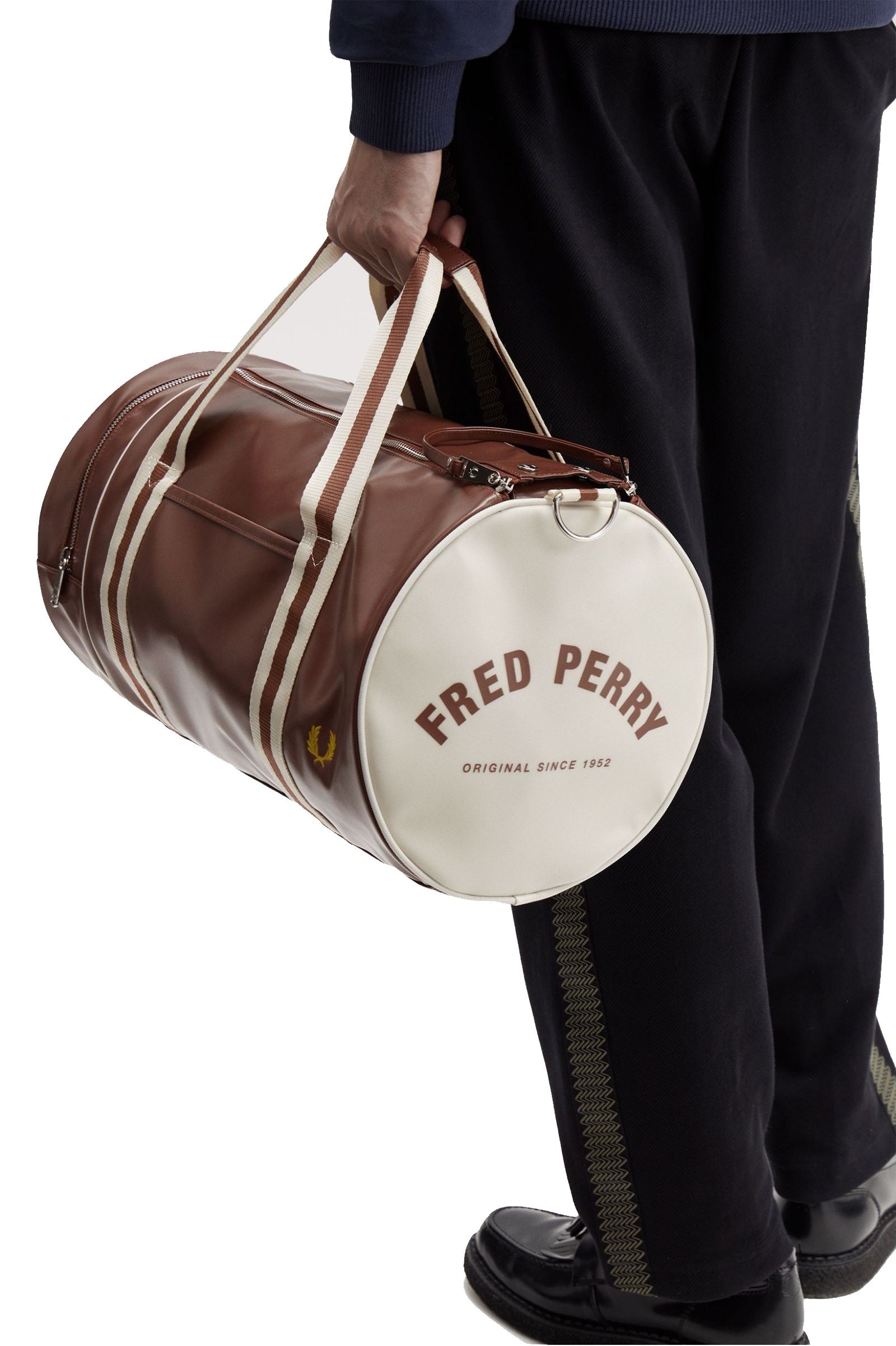 Fred Perry Classic Barrel Bag Tan / Ecru