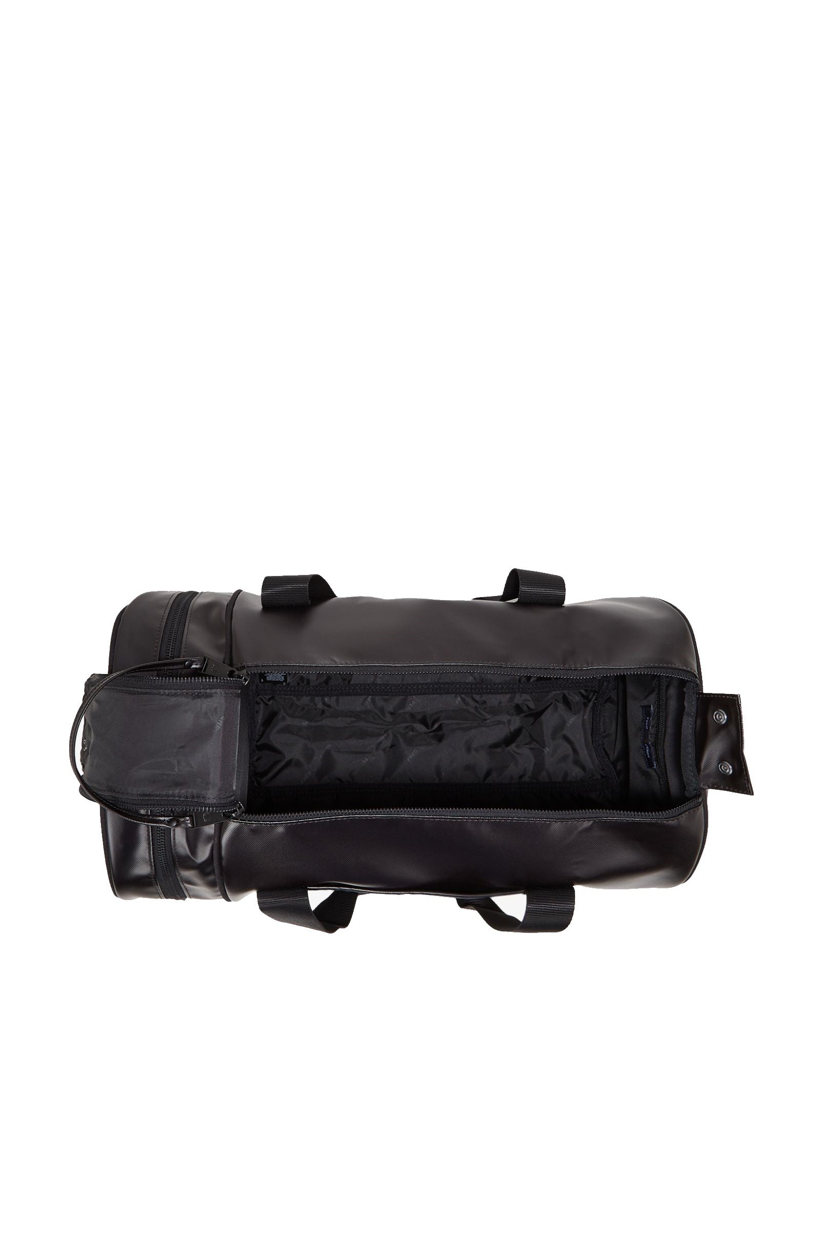 Fred Perry Tonal PU Barrel Bag Black / Gold