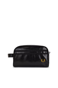 Fred Perry Coated Polyester Wash Bag Black / Gold