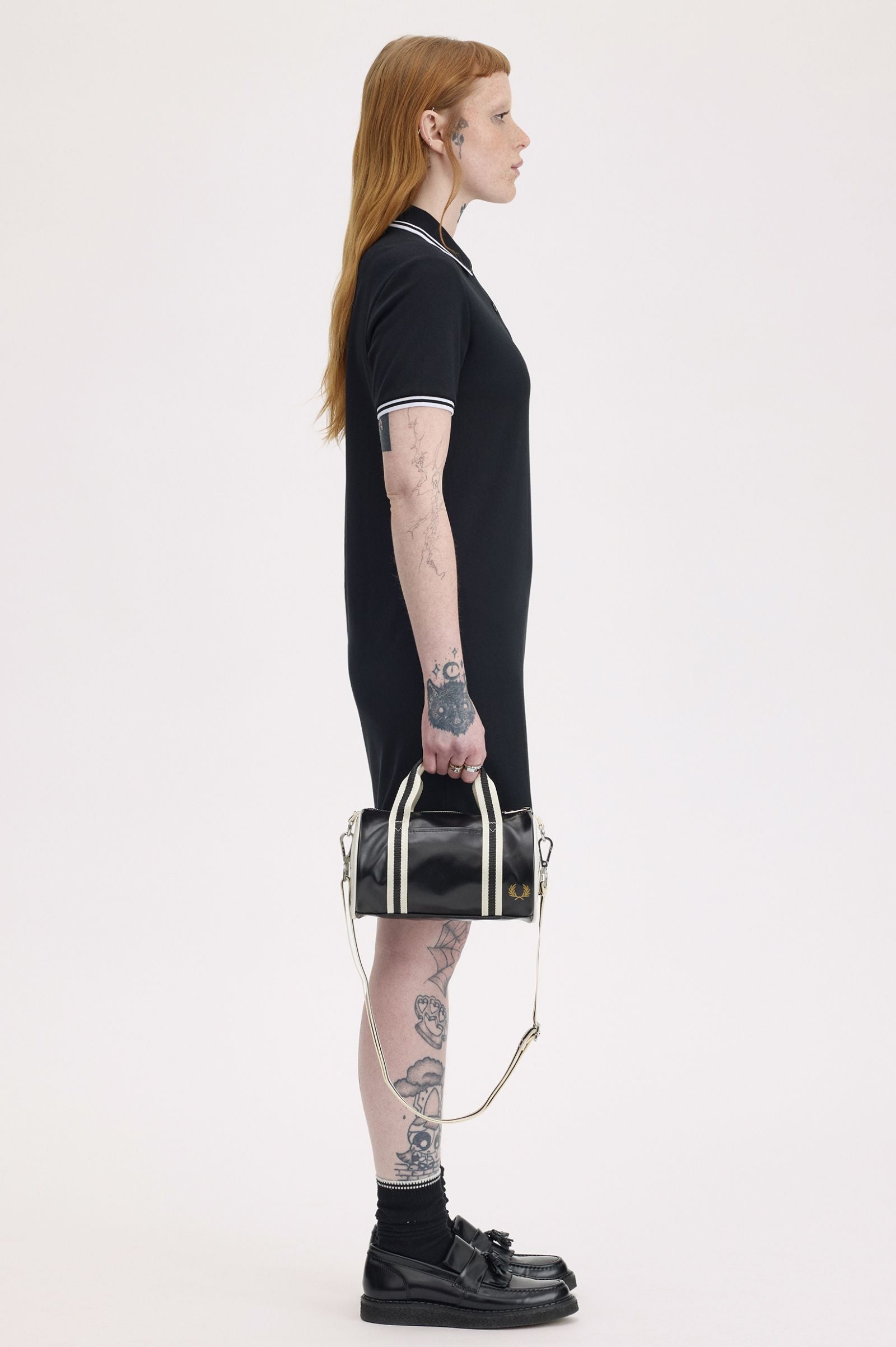 Fred Perry Classic Mini Barrel Bag Black