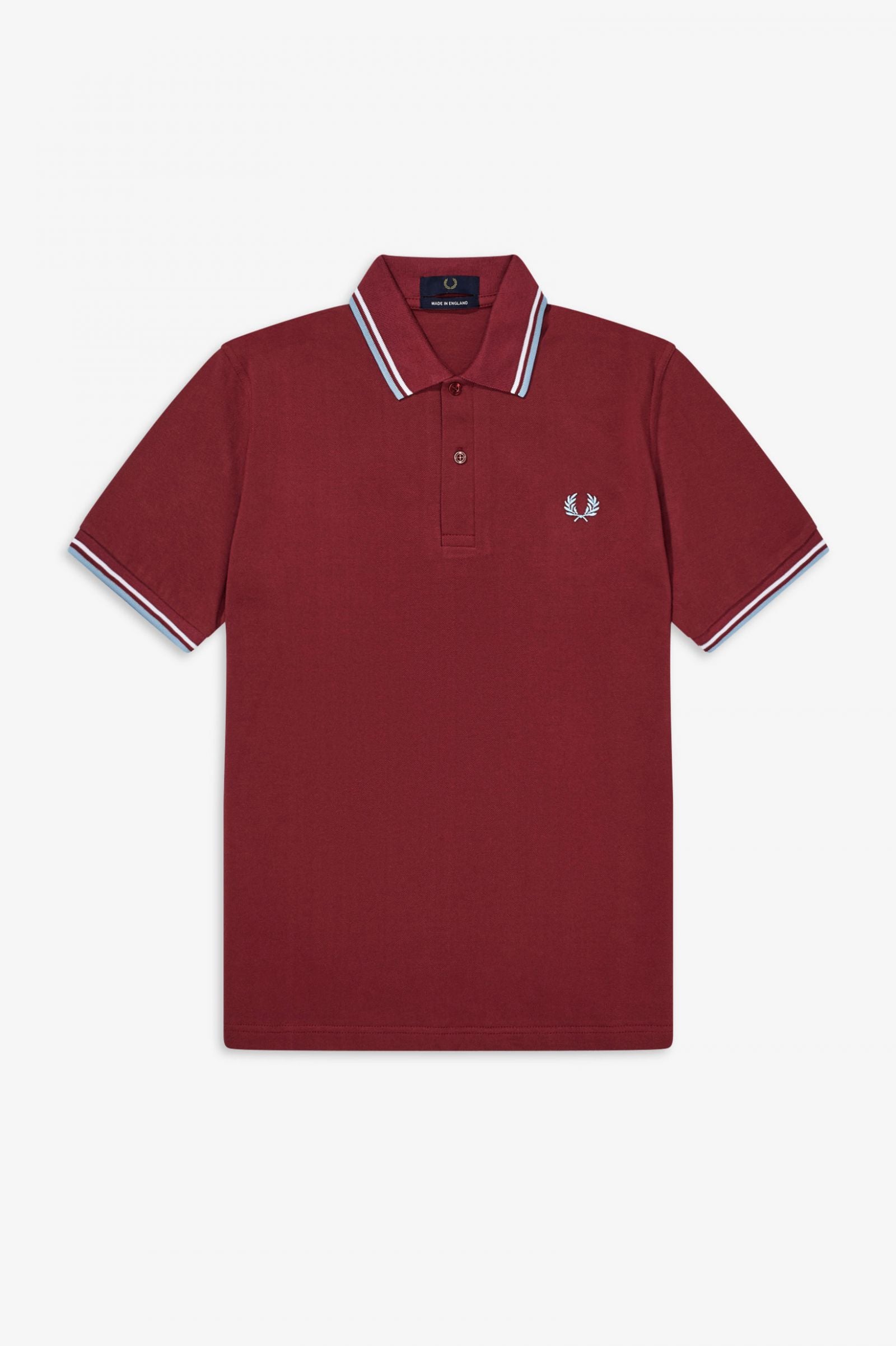 Fred Perry Reissues Original Twin Tipped Polo Maroon White Ice