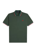 Fred Perry Reissues Original Twin Tipped Polo Tartan Green / Ice / Red