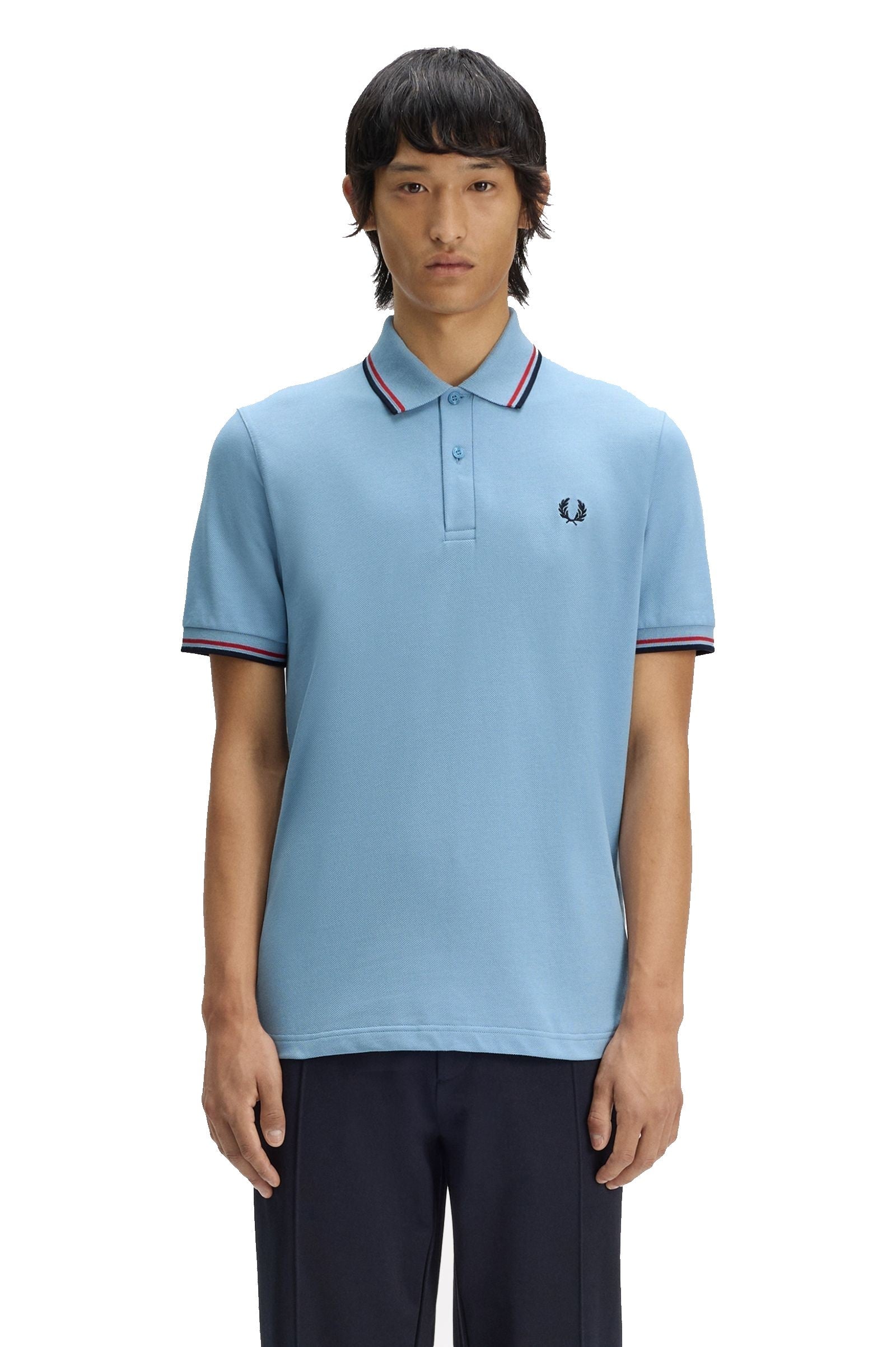 Fred Perry Reissues Original Twin Tipped Polo Sky / Red / Navy