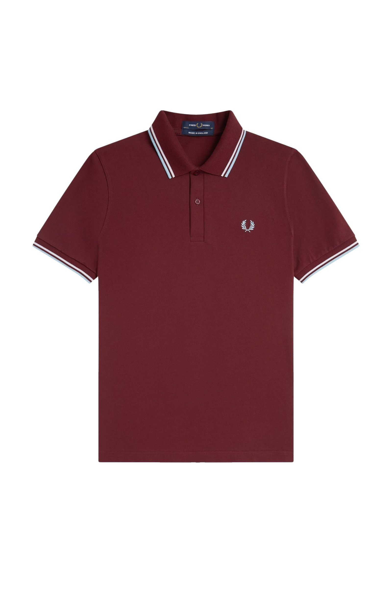 Fred Perry Reissues Original Twin Tipped Polo Maroon / White / Ice