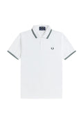 Fred Perry Reissues Original Twin Tipped Polo White / Tartan Green / Tartan Green