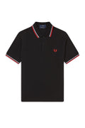 Fred Perry Reissues Original Twin Tipped Polo Black White Bright Red